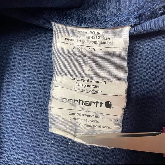 Carhartt Scrubs Top Only Short Sleeves Navy Men’s Size XL - Picture 4 of 10